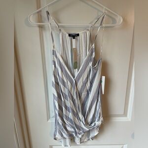 Pink Clover Blue and White Striped Tank Top- NWT